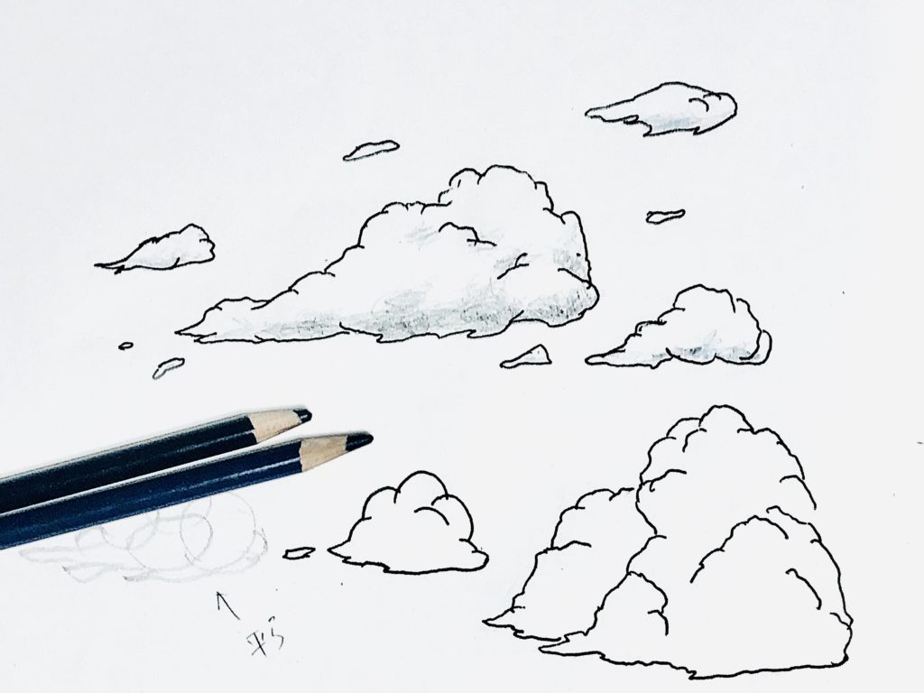絵の具で描く空と雲の描き方 アートと日常