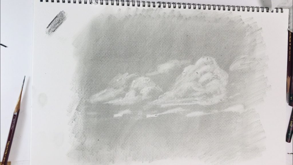 絵 絵画 鉛筆画 雲 風景画 空 デッサン | nate-hospital.com